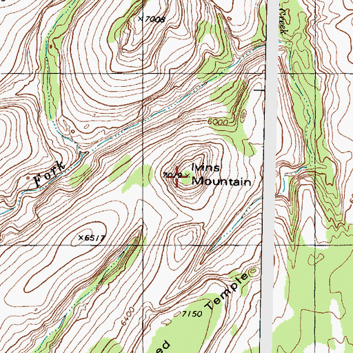 Topographic Map of Ivins Mountain, UT