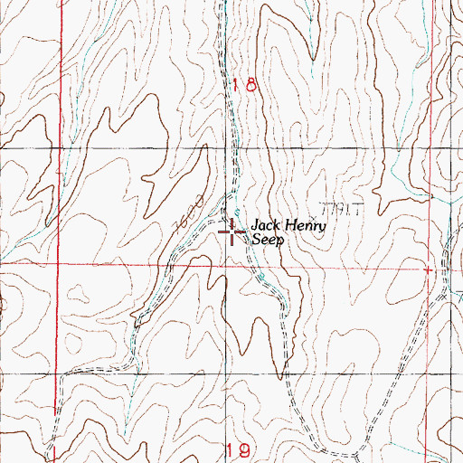 Topographic Map of Jack Henry Seep, UT