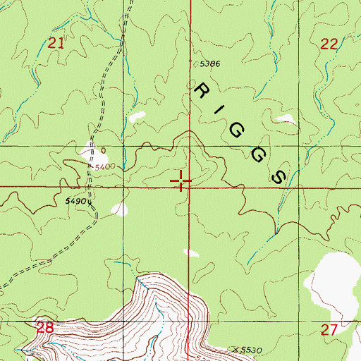 Topographic Map of Jack Riggs Bench, UT