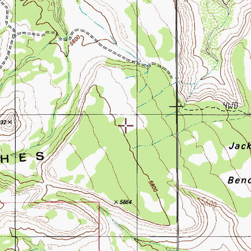 Topographic Map of Jackass Benches, UT