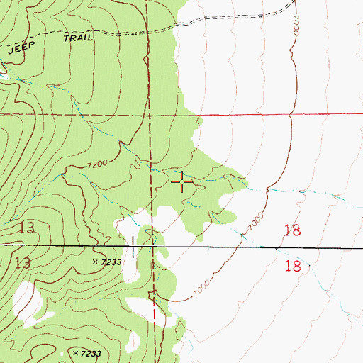 Topographic Map of Jackie Canyon, UT