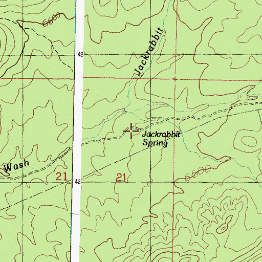 Topographic Map of Jackrabbit Spring, UT