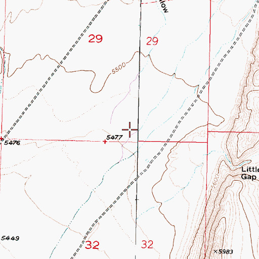 Topographic Map of Jackrabbit Wash, UT