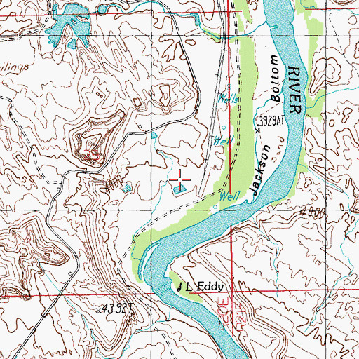 Topographic Map of Jackson Bottom, UT