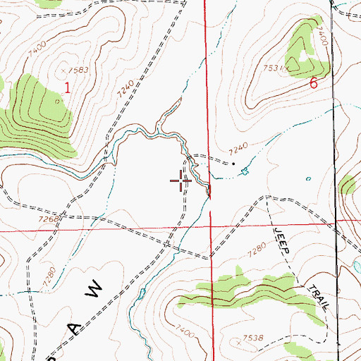 Topographic Map of Jackson Draw, UT