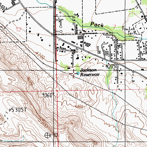 Topographic Map of Jackson Reservoir, UT
