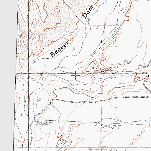 Topographic Map of Jackson Wash, UT