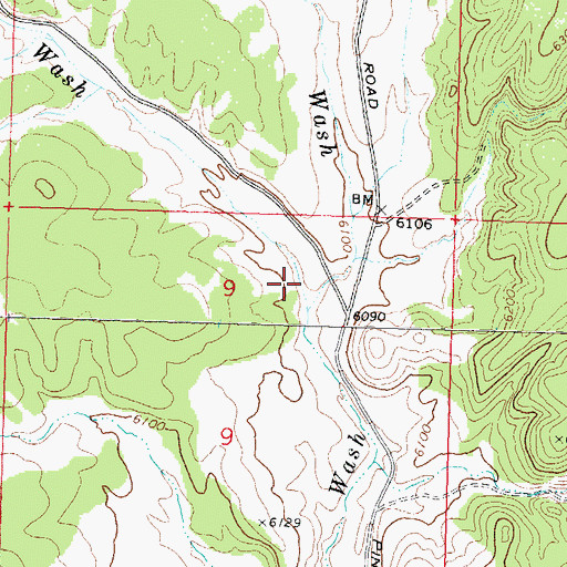 Topographic Map of Jackson Wash, UT