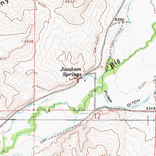 Topographic Map of Jacobsen Springs, UT