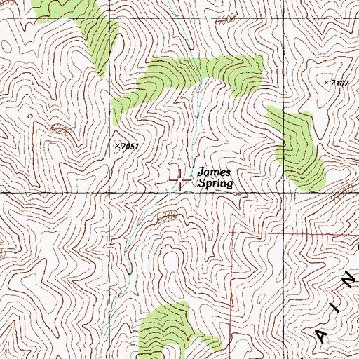 Topographic Map of James Spring, UT