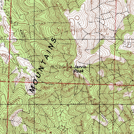 Topographic Map of Jarvis Peak, UT