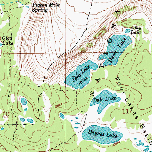 Topographic Map of Jean Lake, UT