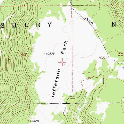 Topographic Map of Jefferson Park, UT