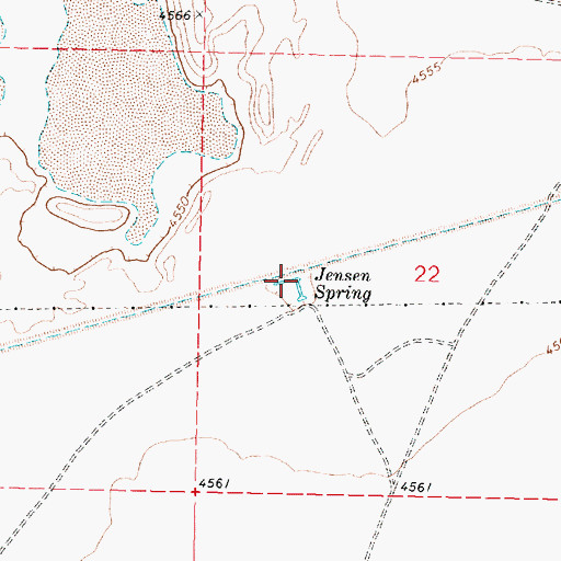 Topographic Map of Jensen Spring, UT