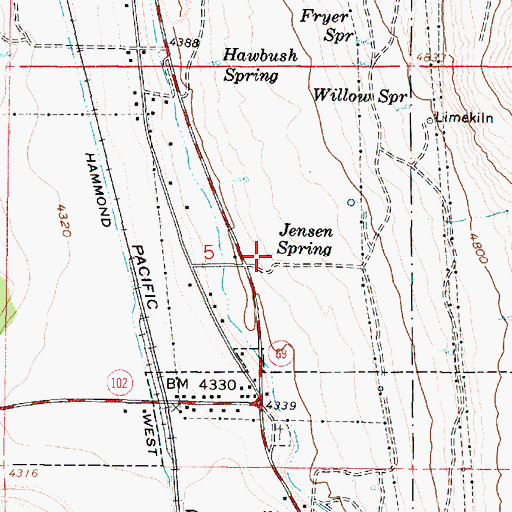 Topographic Map of Jensen Spring, UT