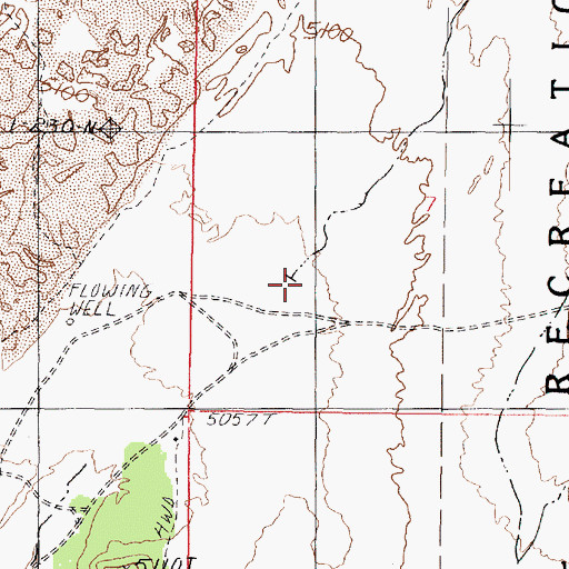 Topographic Map of Jericho Wash, UT