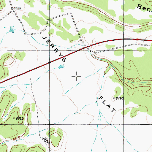 Topographic Map of Jerrys Flat, UT