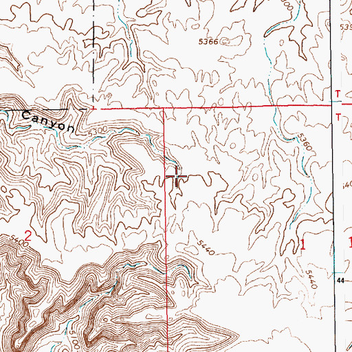 Topographic Map of Jim Little Canyon, UT