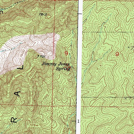 Topographic Map of Jimmy Jones Spring, UT