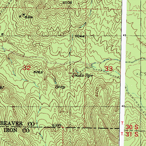 Topographic Map of Joads Spring, UT