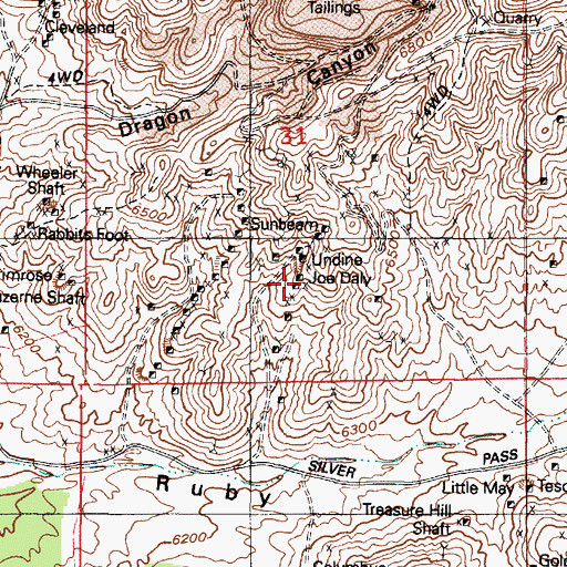 Topographic Map of Joe Daly, UT