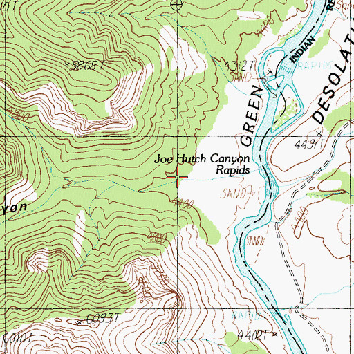 Topographic Map of Joe Hatch Canyon, UT
