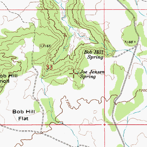 Topographic Map of Joe Jensen Spring, UT