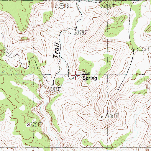 Topographic Map of Joe Spring, UT