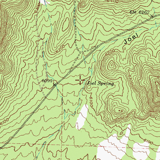 Topographic Map of Joel Spring, UT