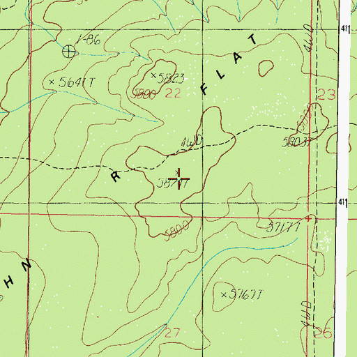 Topographic Map of John R Flat, UT