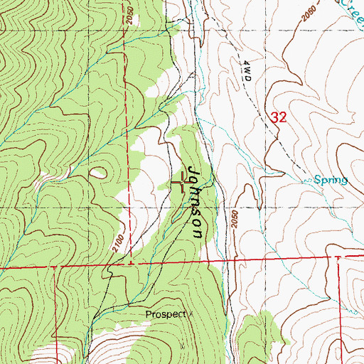 Topographic Map of Johnson Canyon, UT