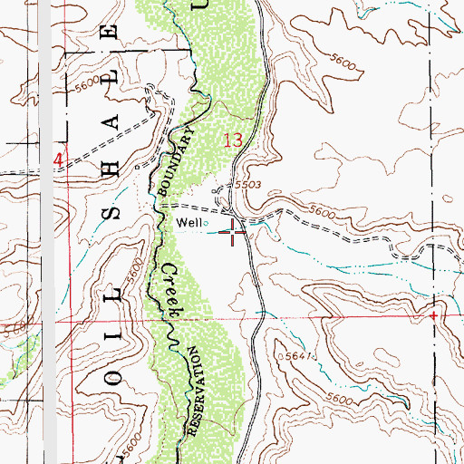 Topographic Map of Johnson Draw, UT