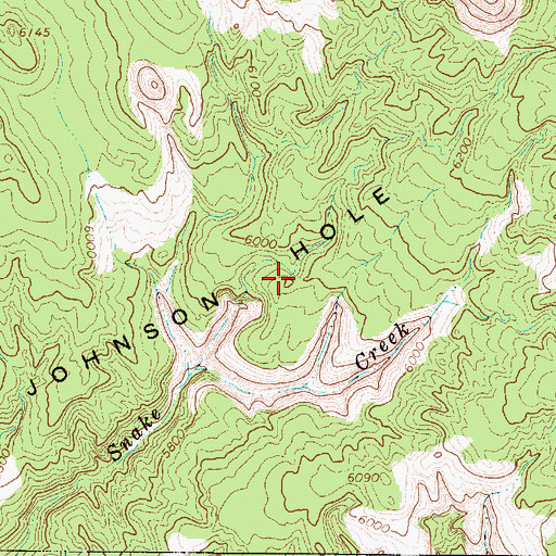 Topographic Map of Johnson Hole, UT