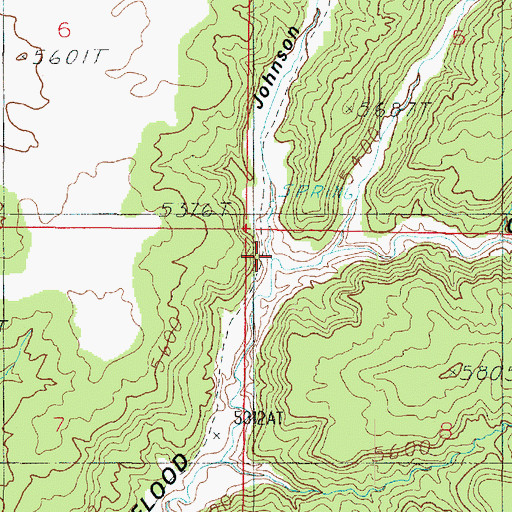 Topographic Map of Johnson Lakes Canyon, UT