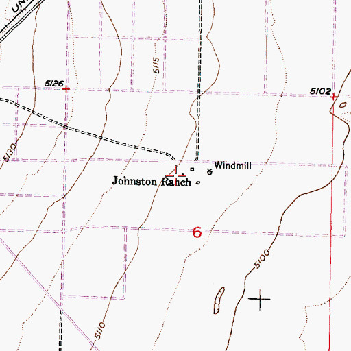 Topographic Map of Johnston Ranch, UT