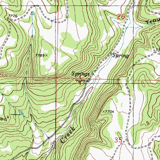 Topographic Map of Jolly Ranch, UT