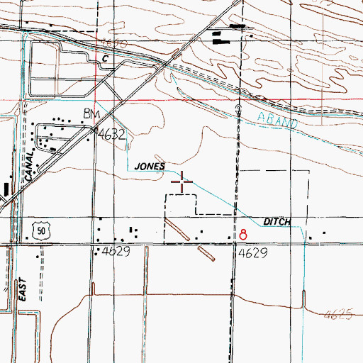 Topographic Map of Jones Ditch, UT