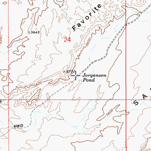 Topographic Map of Jorgensen Pond, UT