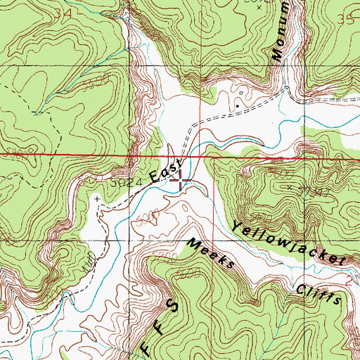 Topographic Map of Joseph Canyon, UT