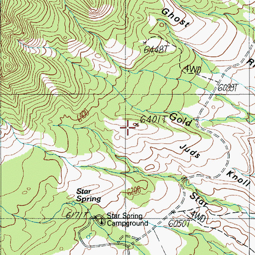 Topographic Map of Juds Knoll, UT
