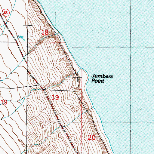 Topographic Map of Jumbers Point, UT