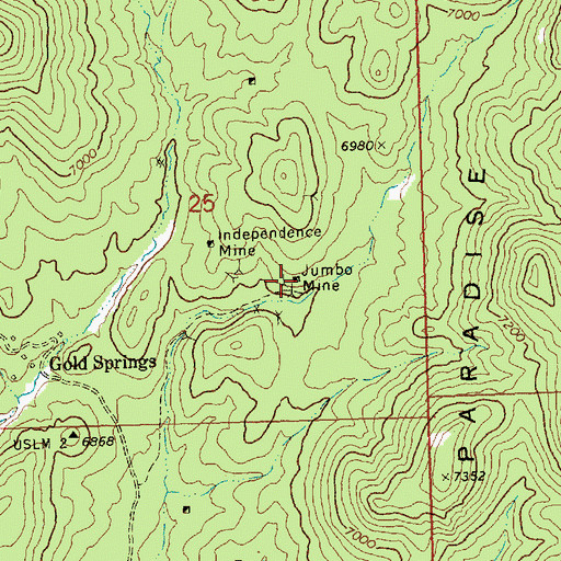 Topographic Map of Jumbo Mine, UT