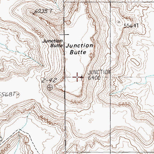 Topographic Map of Junction Butte, UT