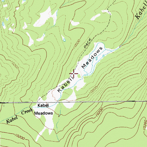 Topographic Map of Kabell Meadows, UT