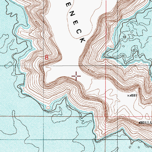 Topographic Map of Kane Point, UT