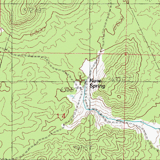 Topographic Map of Kane Spring, UT