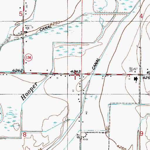 Topographic Map of Kanesville, UT