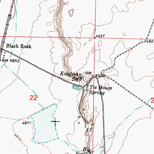 Topographic Map of Kaufman Seep, UT