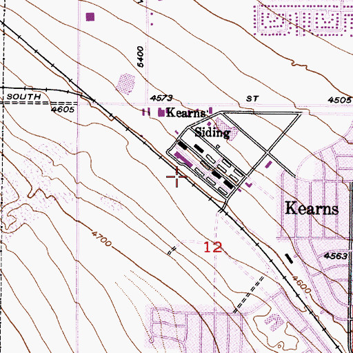 Topographic Map of Kearns Siding, UT