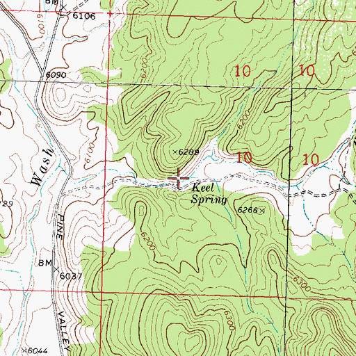Topographic Map of Keel Spring, UT